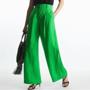 COS
Women's Green High-waisted Wide-leg Pants
